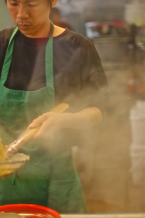 steaming noodles, Vancouver's Chinatown