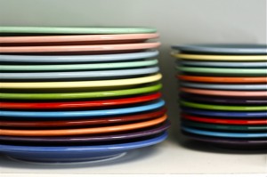 colorful fiestaware dishes