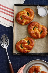Spinach Feta Stuffed Pretzels